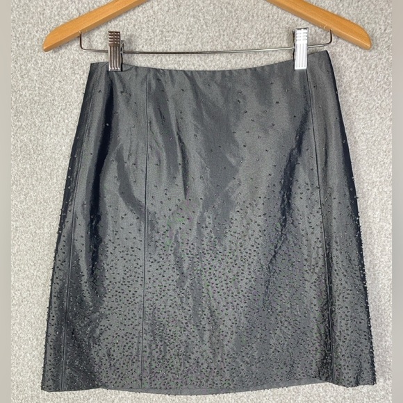 Vtg Gap beaded sparkle pencil skirt size 1 bling preppy glam 1999 Friends - Picture 1 of 10